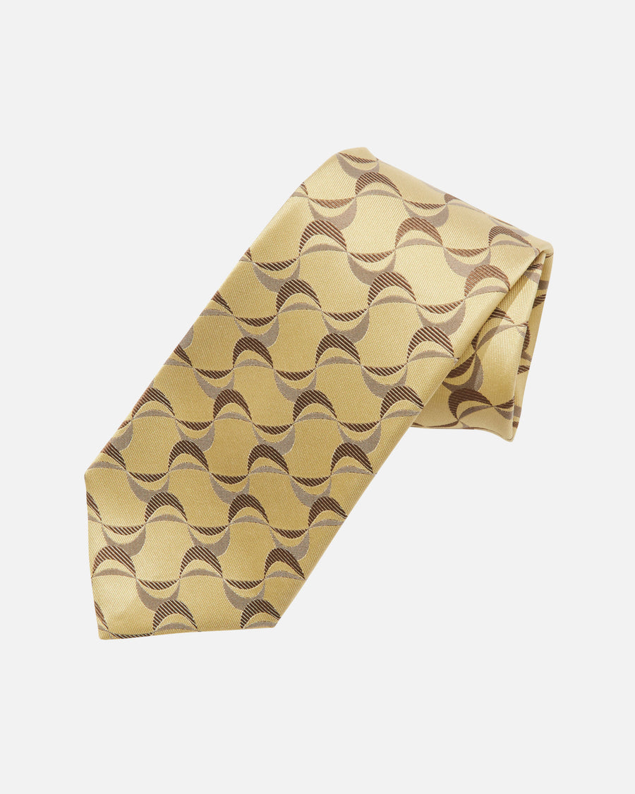 Graphic Wave Silk Tie