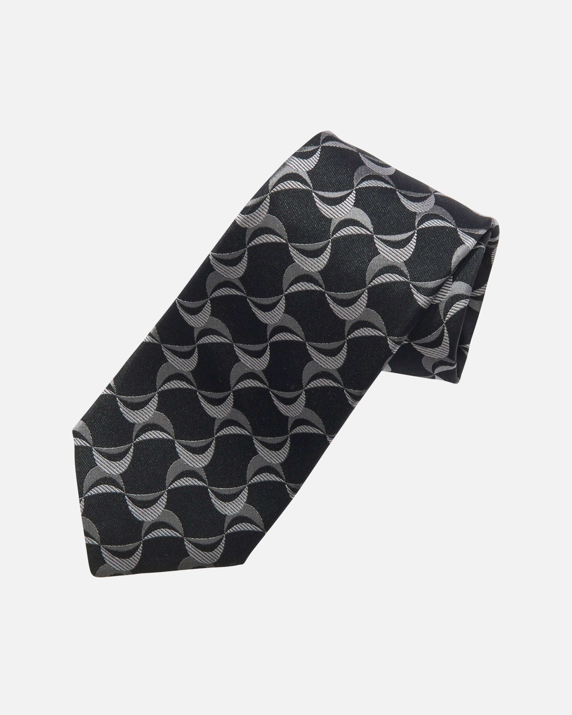 Graphic Wave Silk Tie
