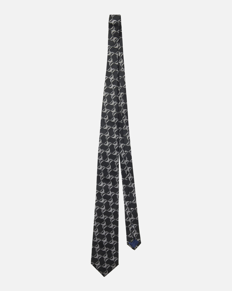 Graphic Wave Silk Tie