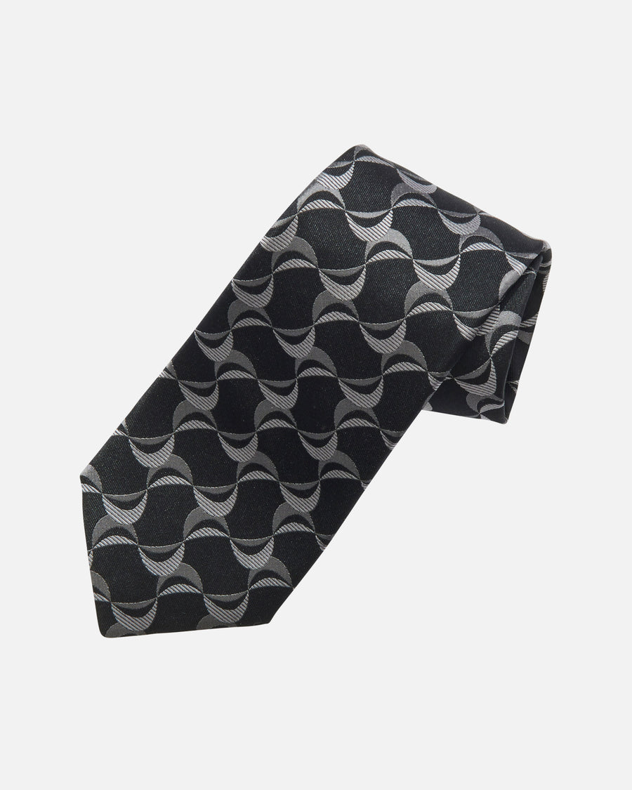Graphic Wave Silk Tie