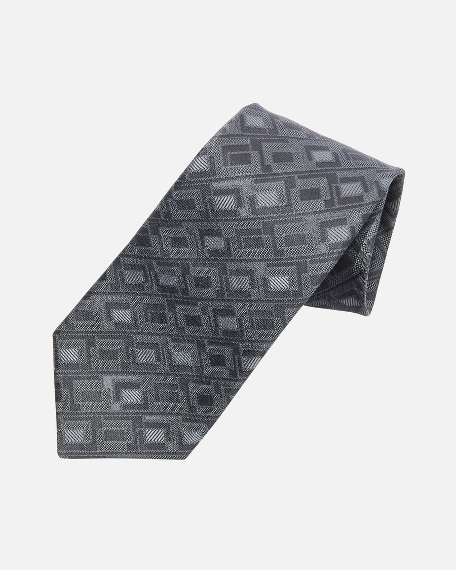 Geometric Square Silk Tie