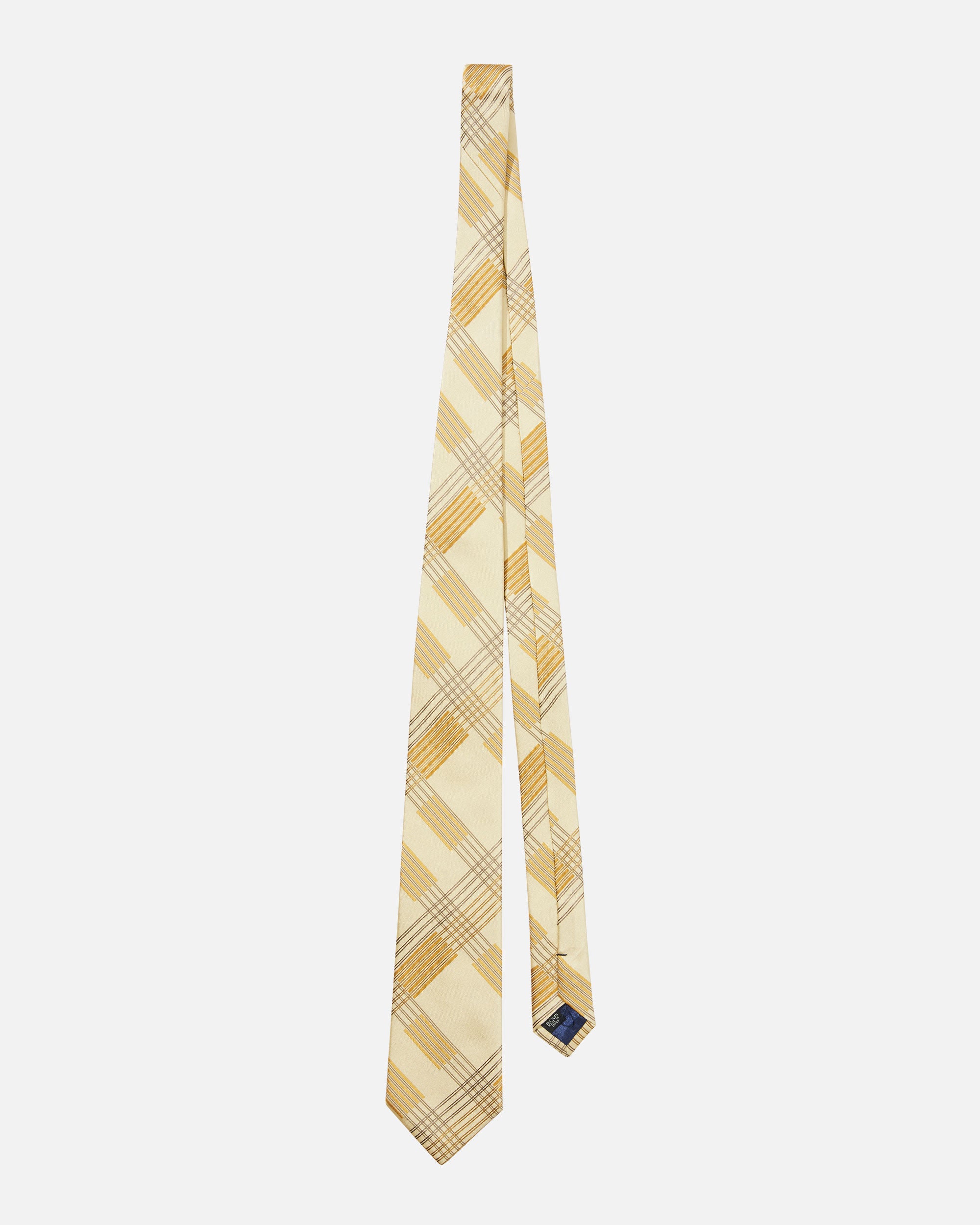 Multi-check silk tie