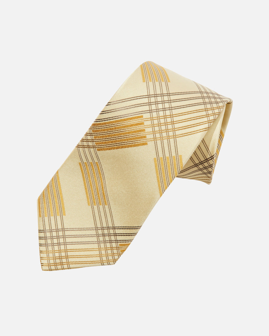 Multi-check silk tie