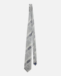 Multi-check silk tie