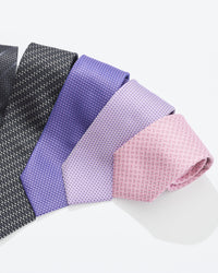 Dot and Grid Silk Tie
