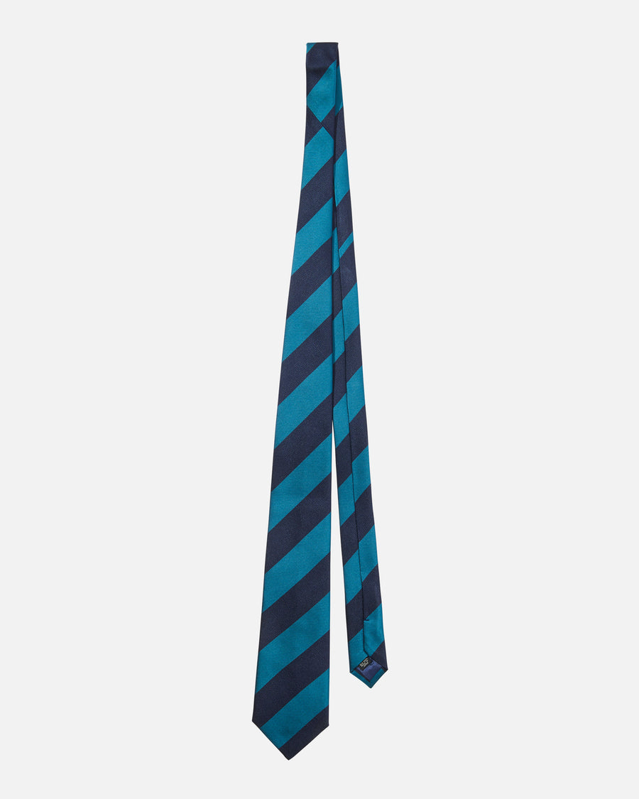 Wide striped silk tie