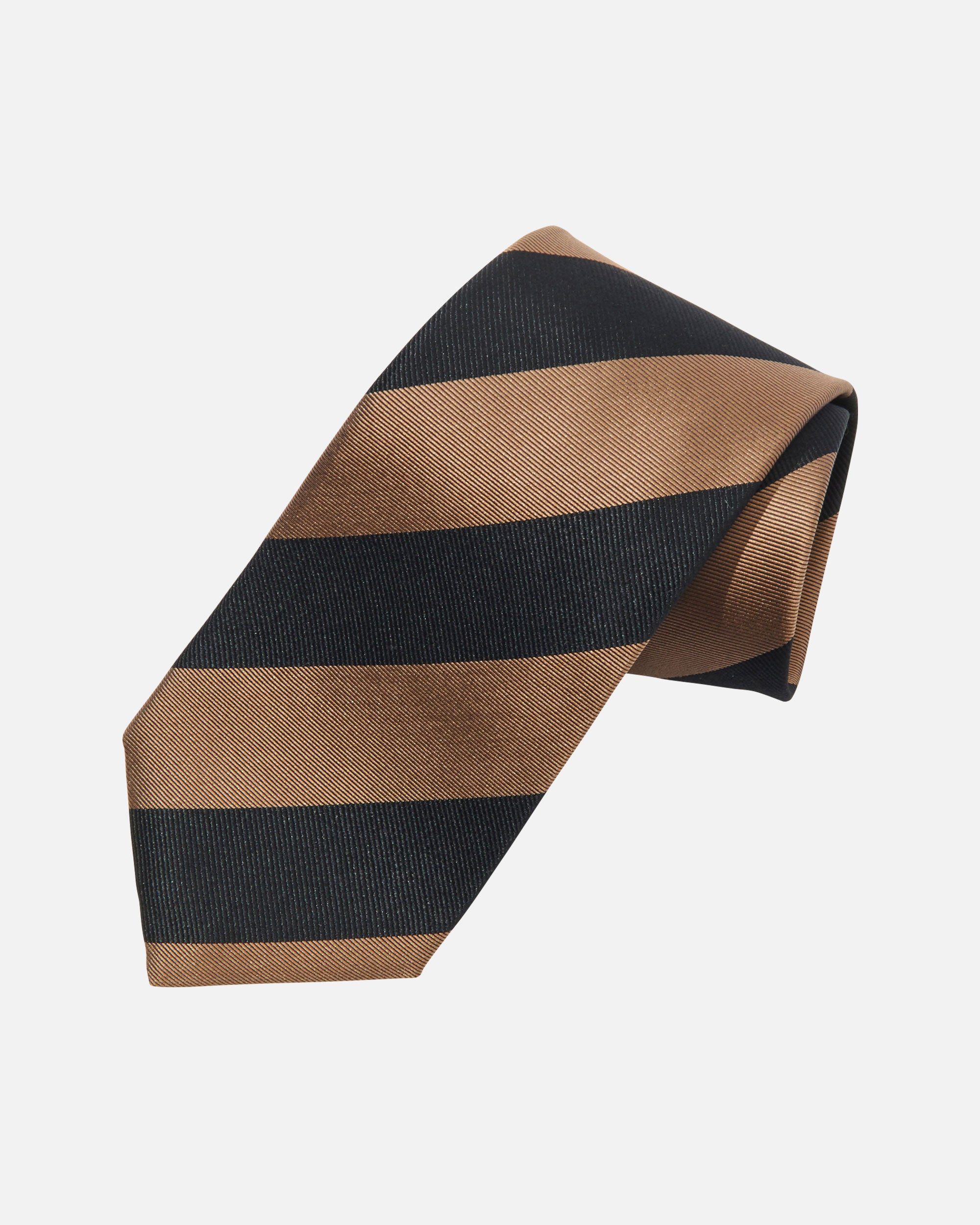 Wide striped silk tie