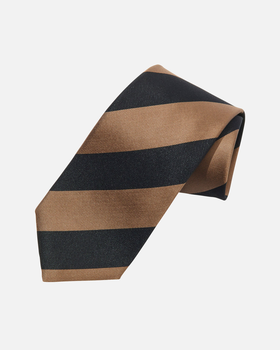 Wide striped silk tie