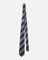 Wide striped silk tie