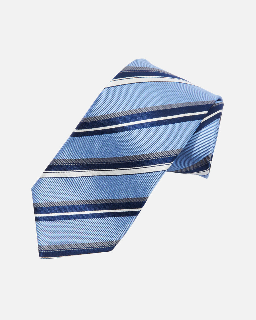 Multi-stripe silk tie
