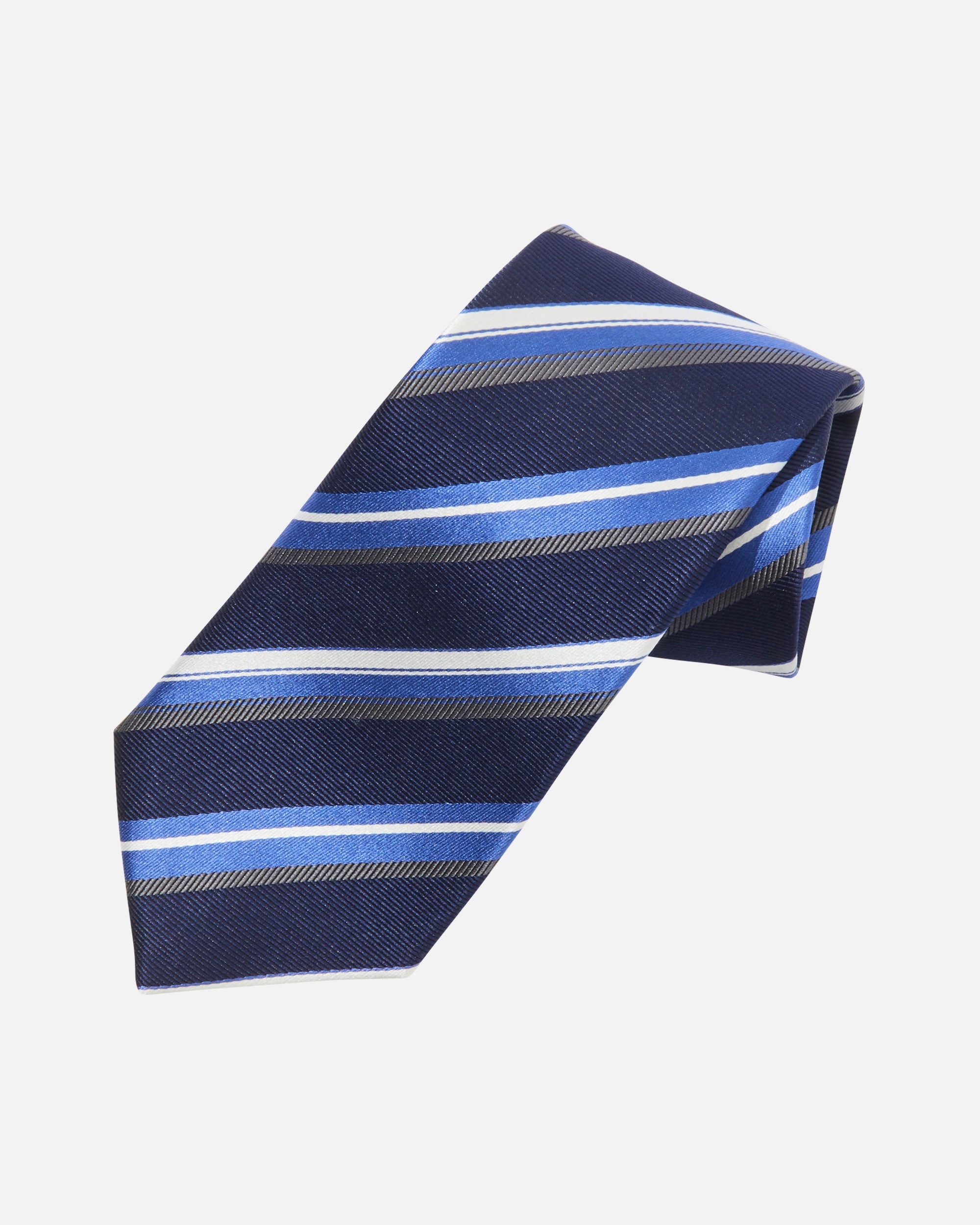 Multi-stripe silk tie