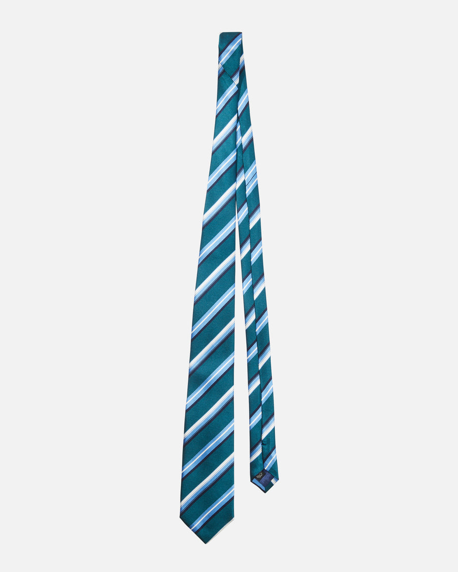 Multi-stripe silk tie