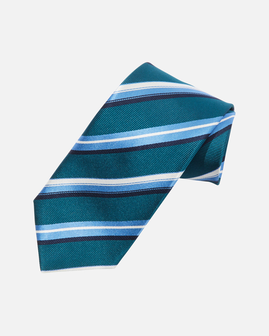 Multi-stripe silk tie