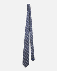 Diamond pattern silk tie