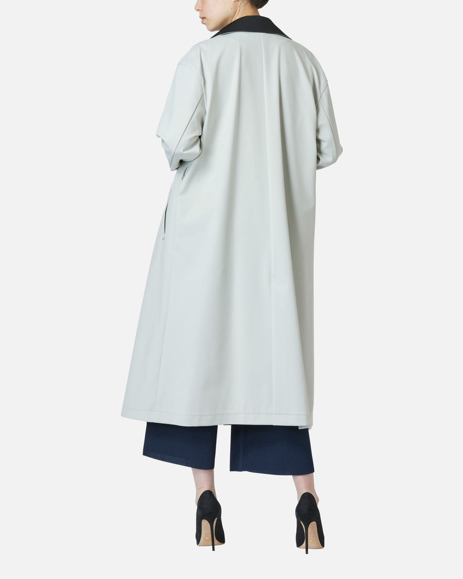 Double-breasted jersey coat