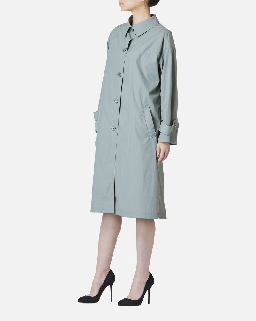 A-line Balmacaan Coat
