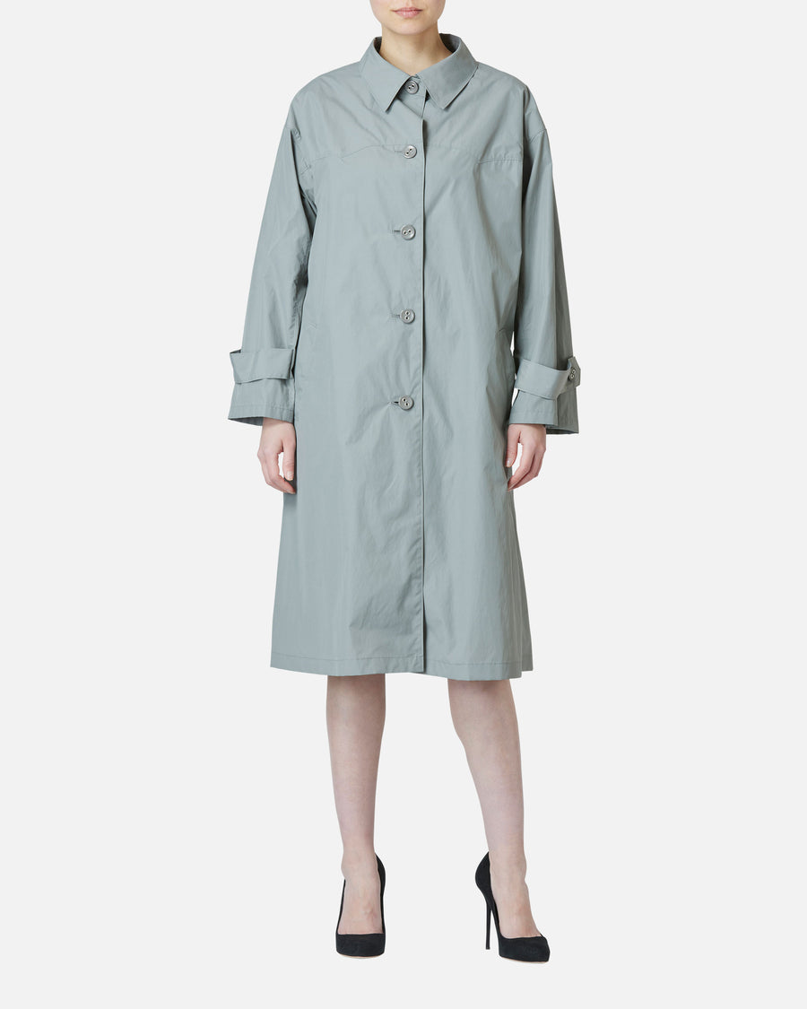 A-line Balmacaan Coat