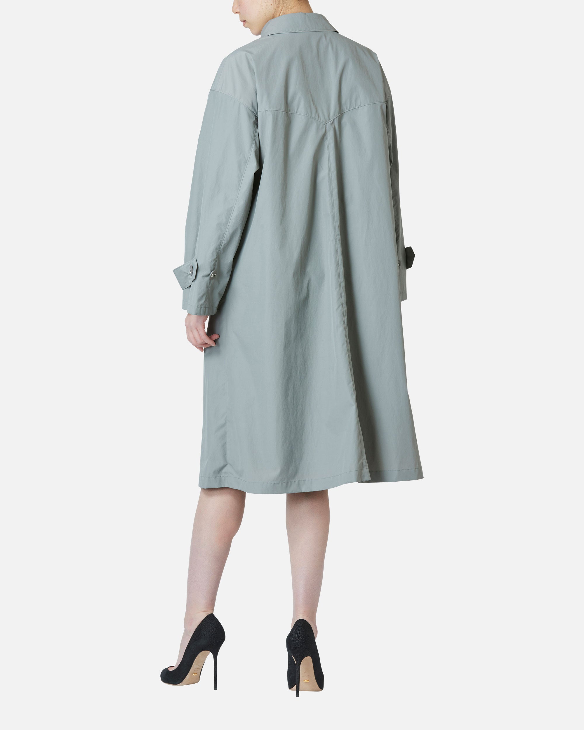 A-line Balmacaan Coat