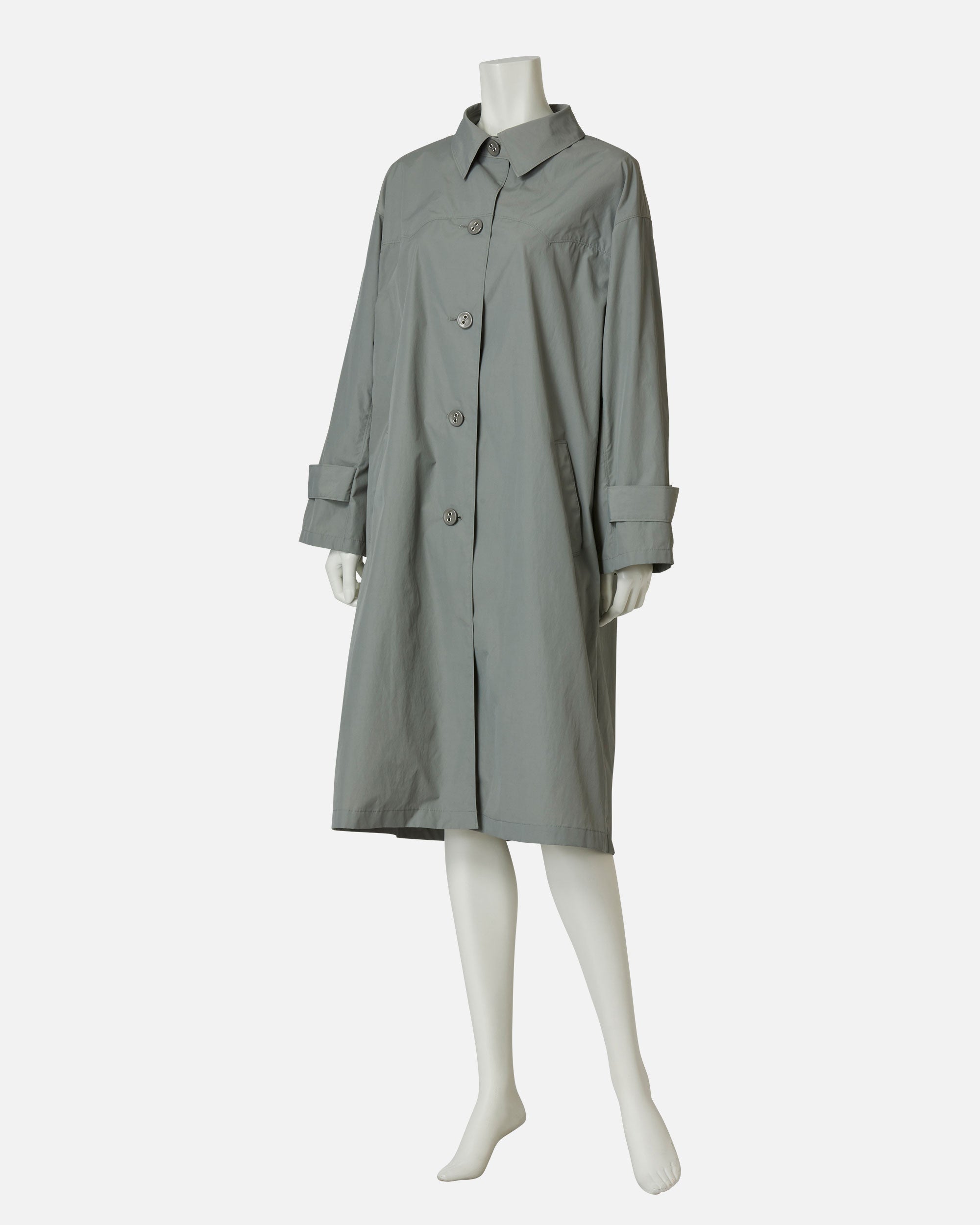 A-line Balmacaan Coat