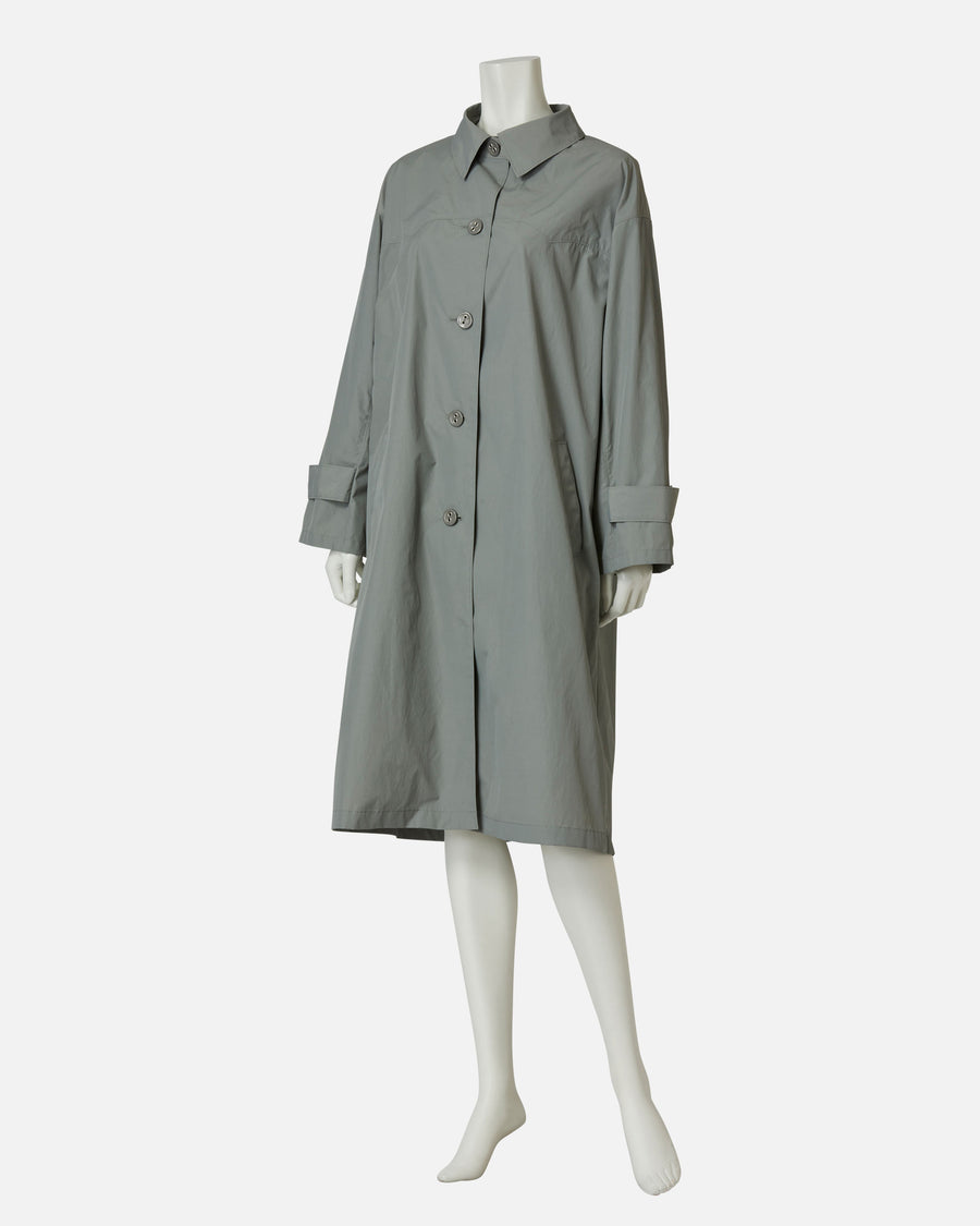 A-line Balmacaan Coat