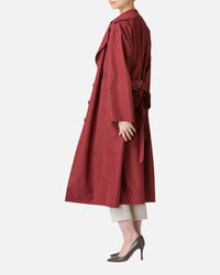Taffeta spring coat with sash