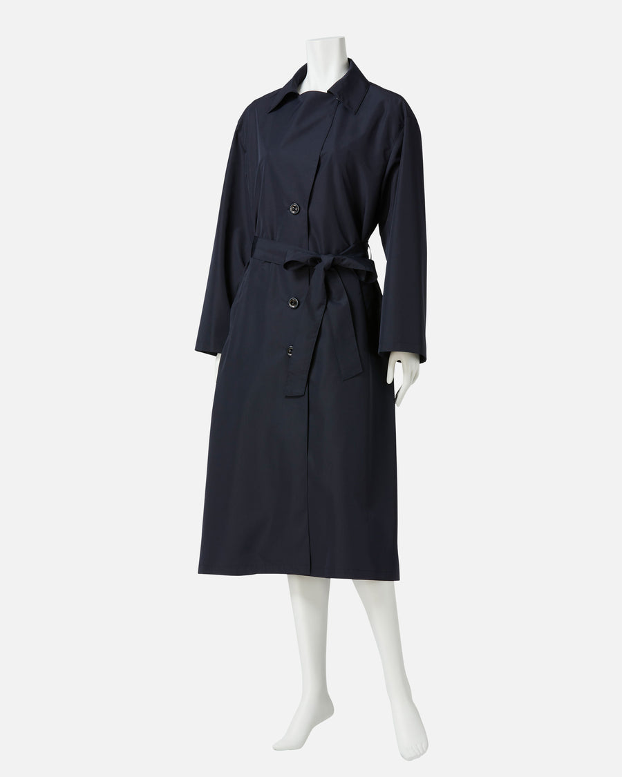 Taffeta spring coat with sash