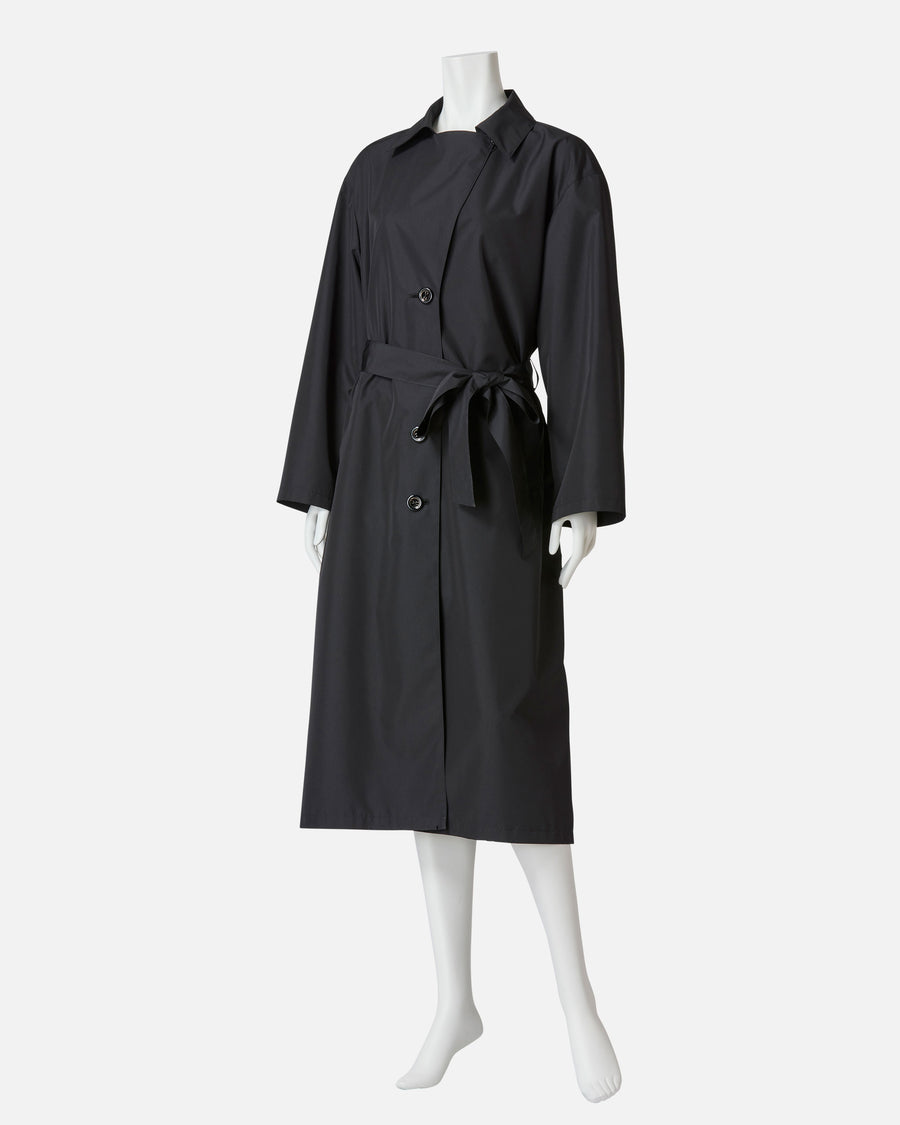 Taffeta spring coat with sash