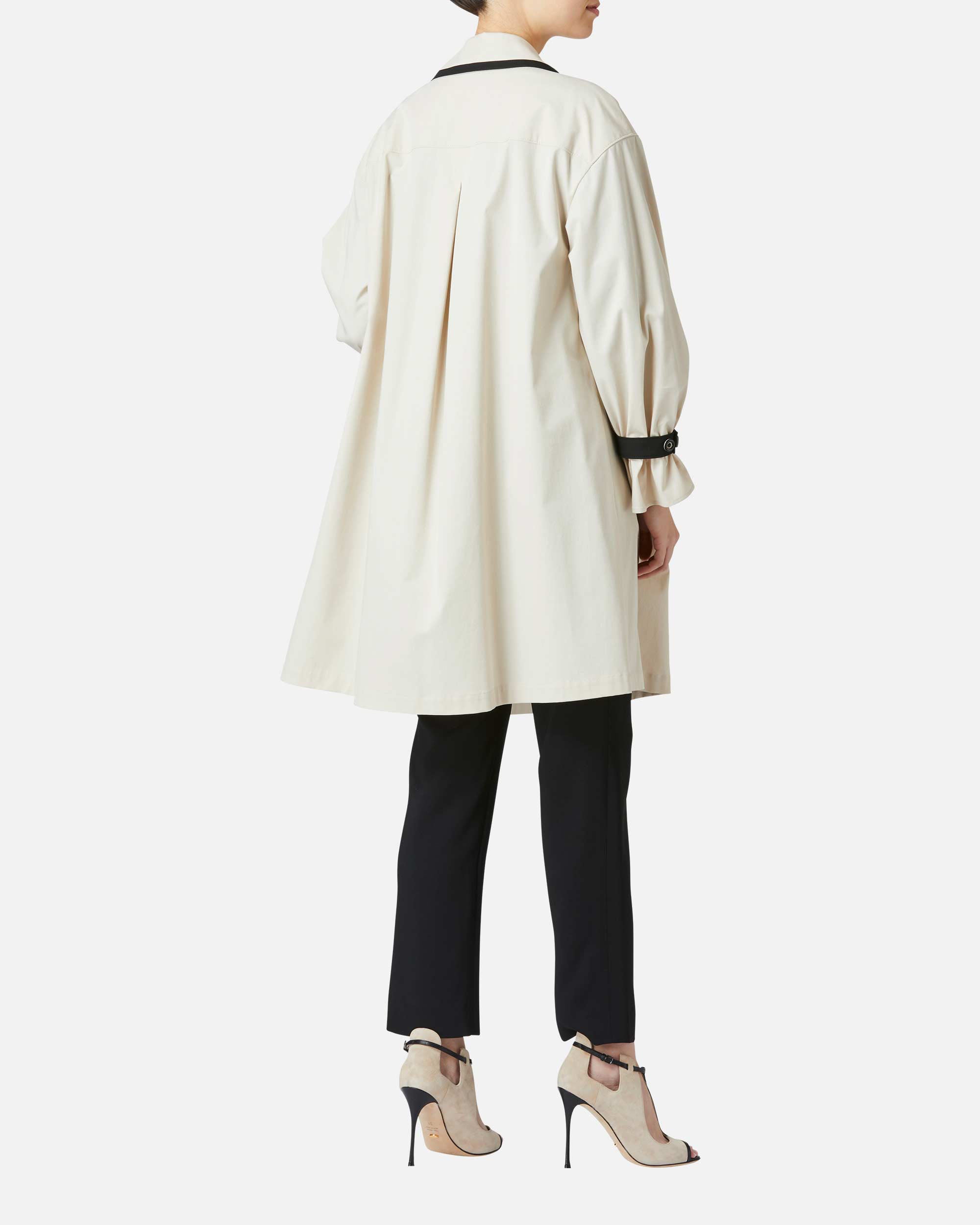 Cotton gabardine half spring coat