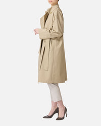 Cotton gabardine spring coat