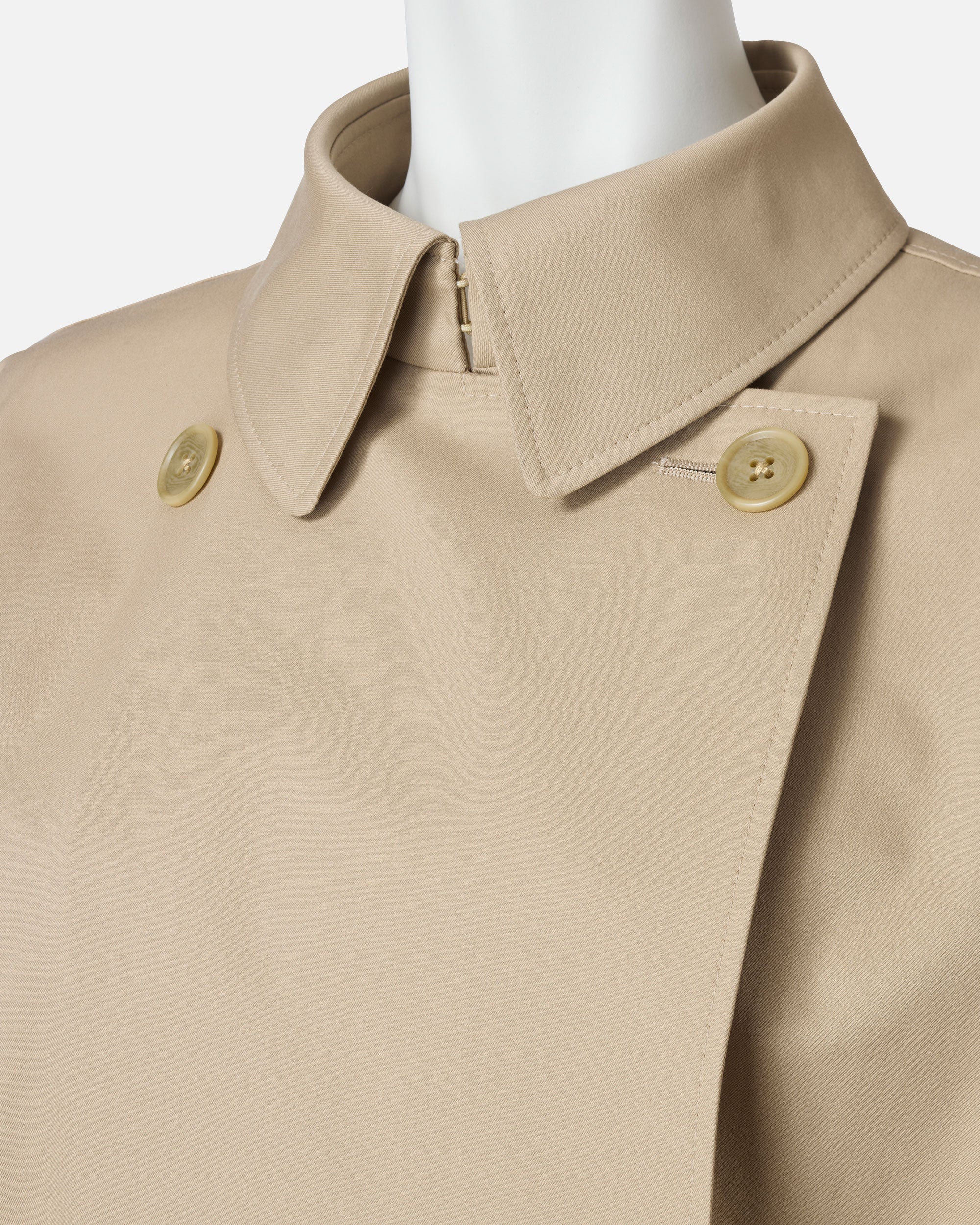 Cotton gabardine spring coat