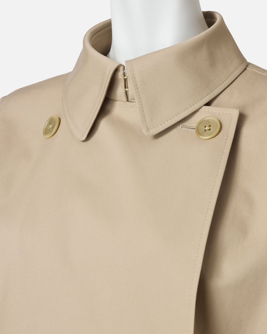Cotton gabardine spring coat