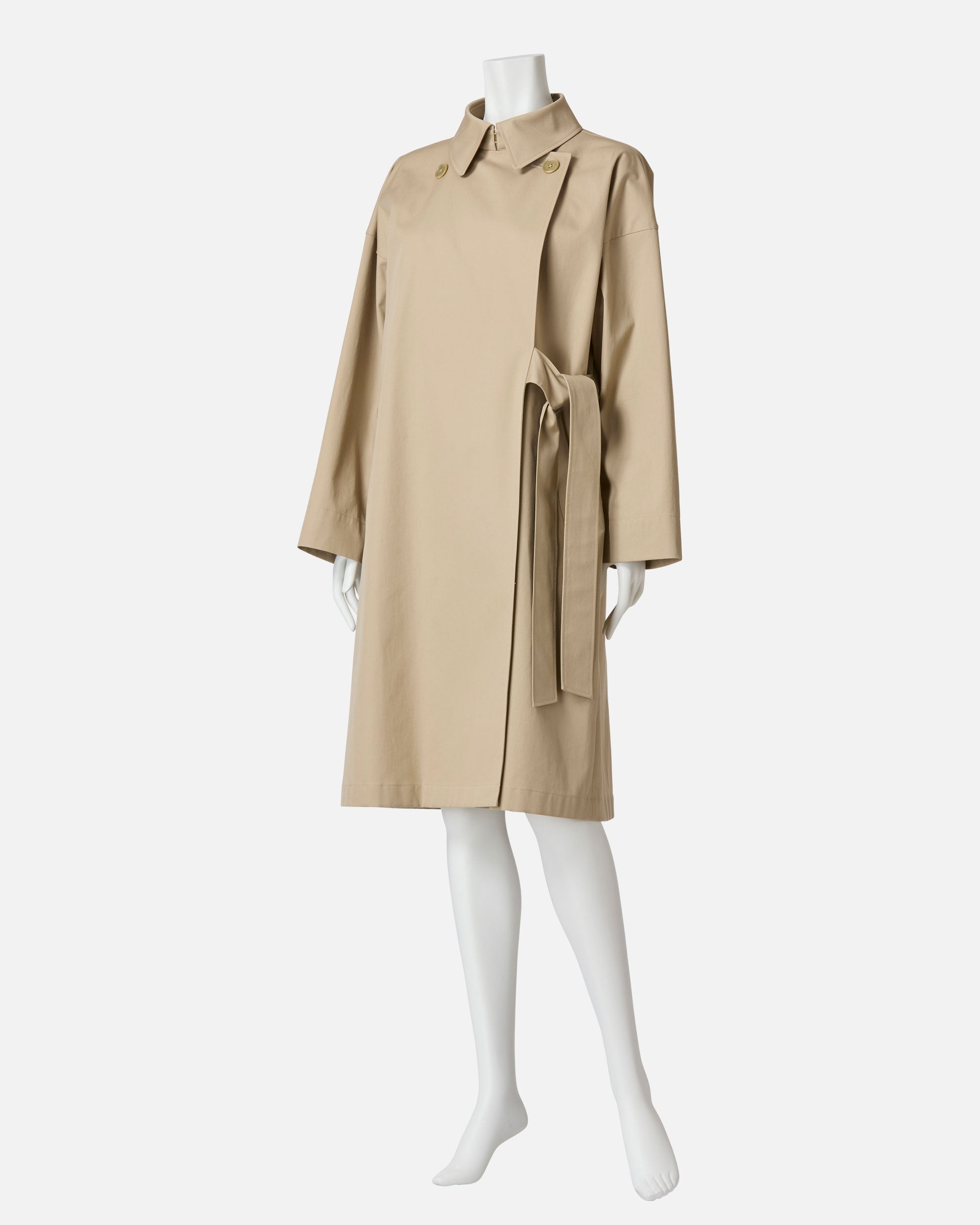 Cotton gabardine spring coat