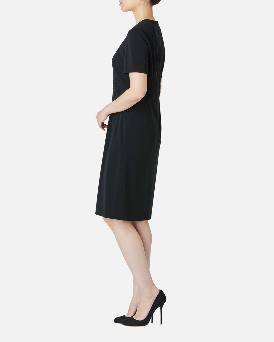 Multi-Platique Short Sleeve Dress