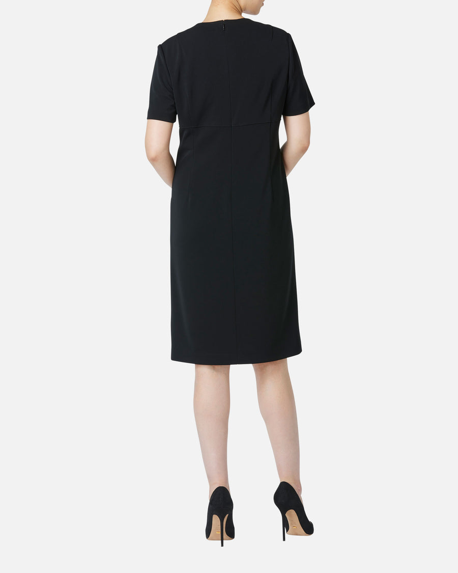 Multi-Platique Short Sleeve Dress