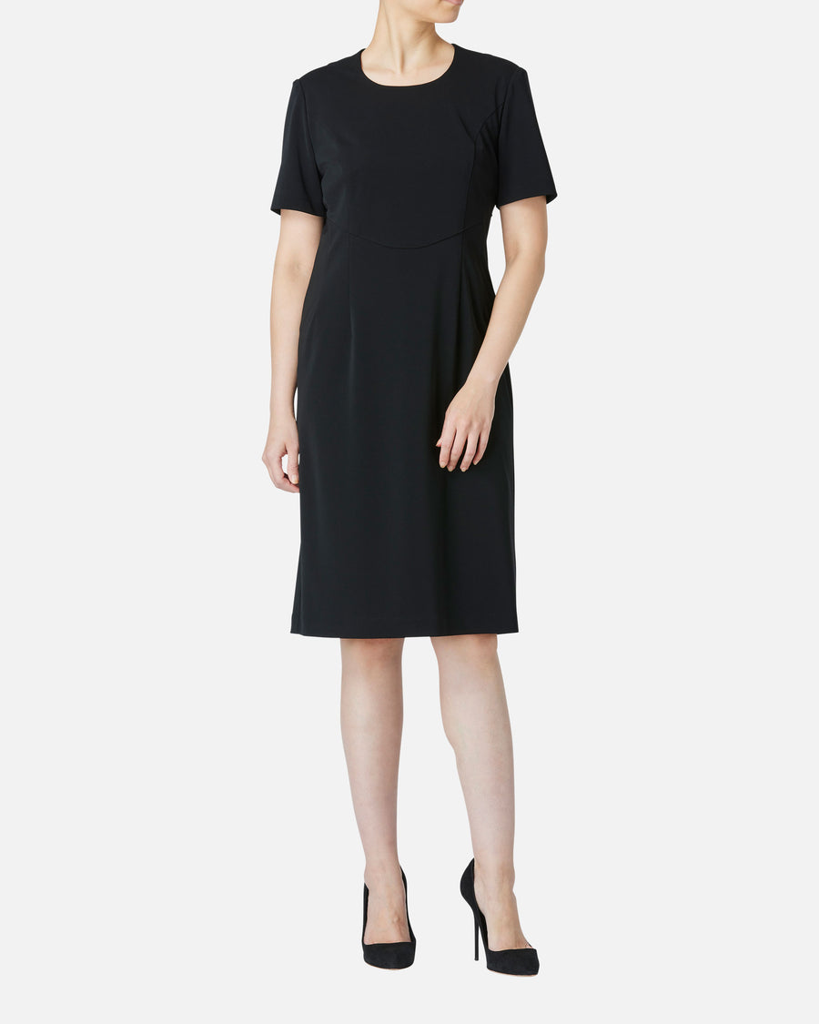 Multi-Platique Short Sleeve Dress