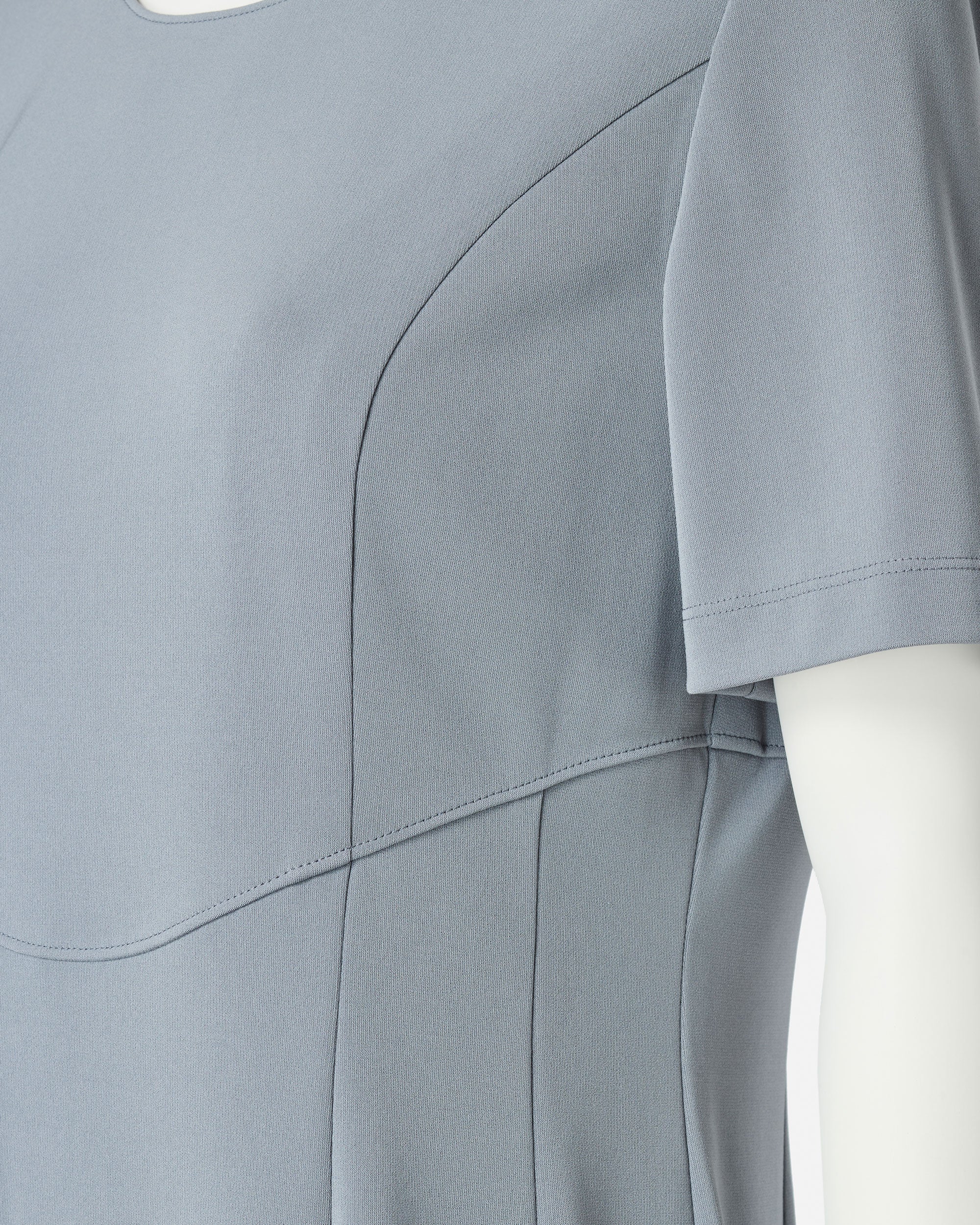 Multi-Platique Short Sleeve Dress