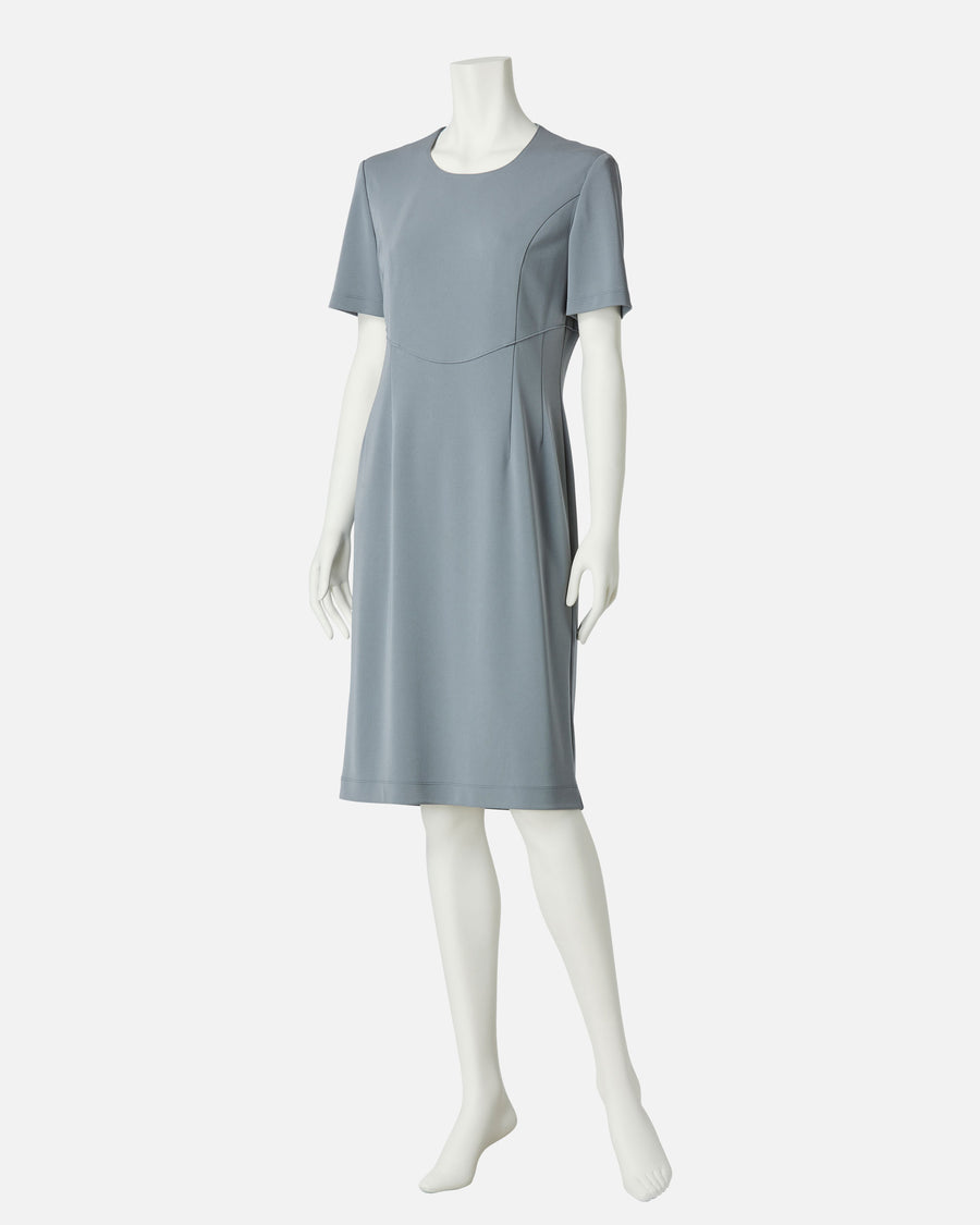 Multi-Platique Short Sleeve Dress
