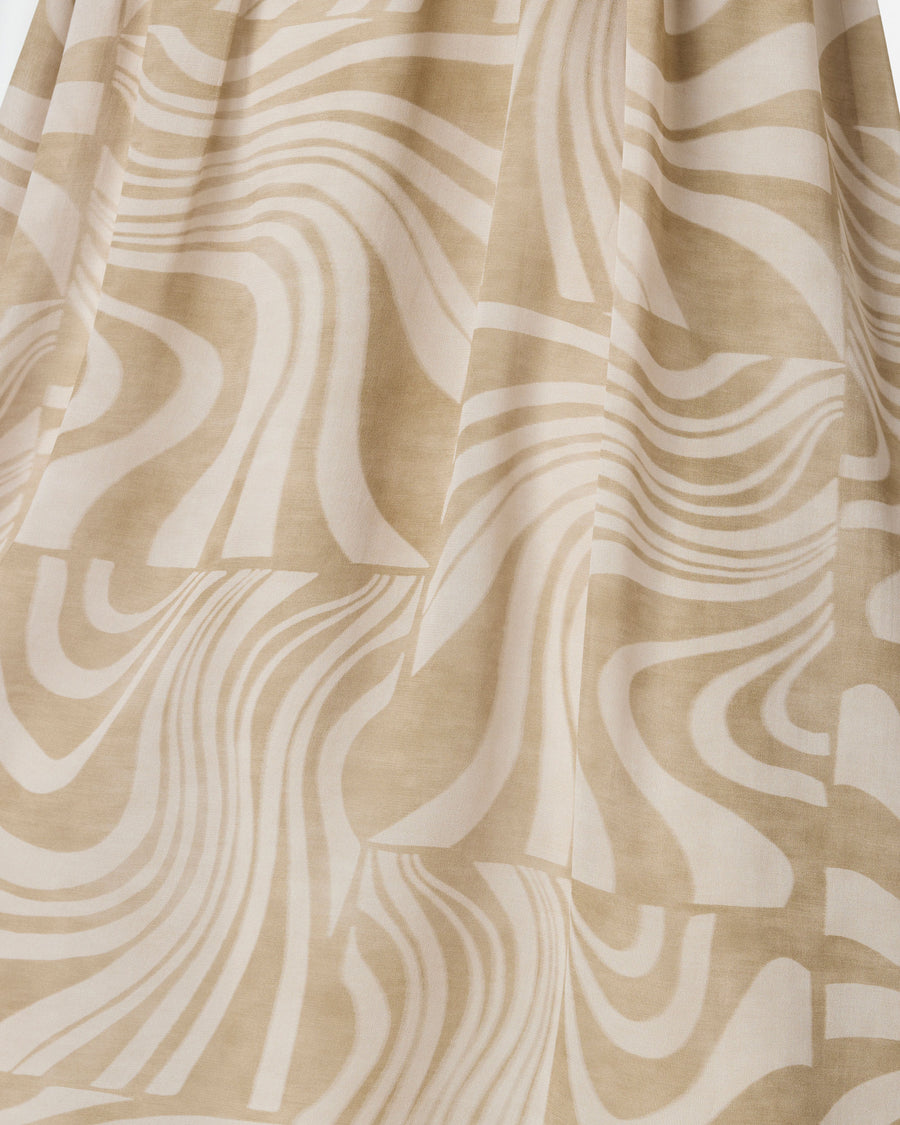 Marble silk georgette dress