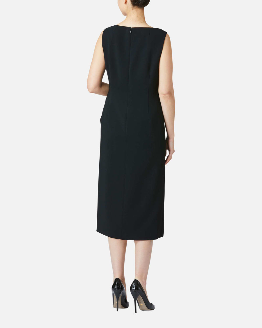 Crepe drape dress