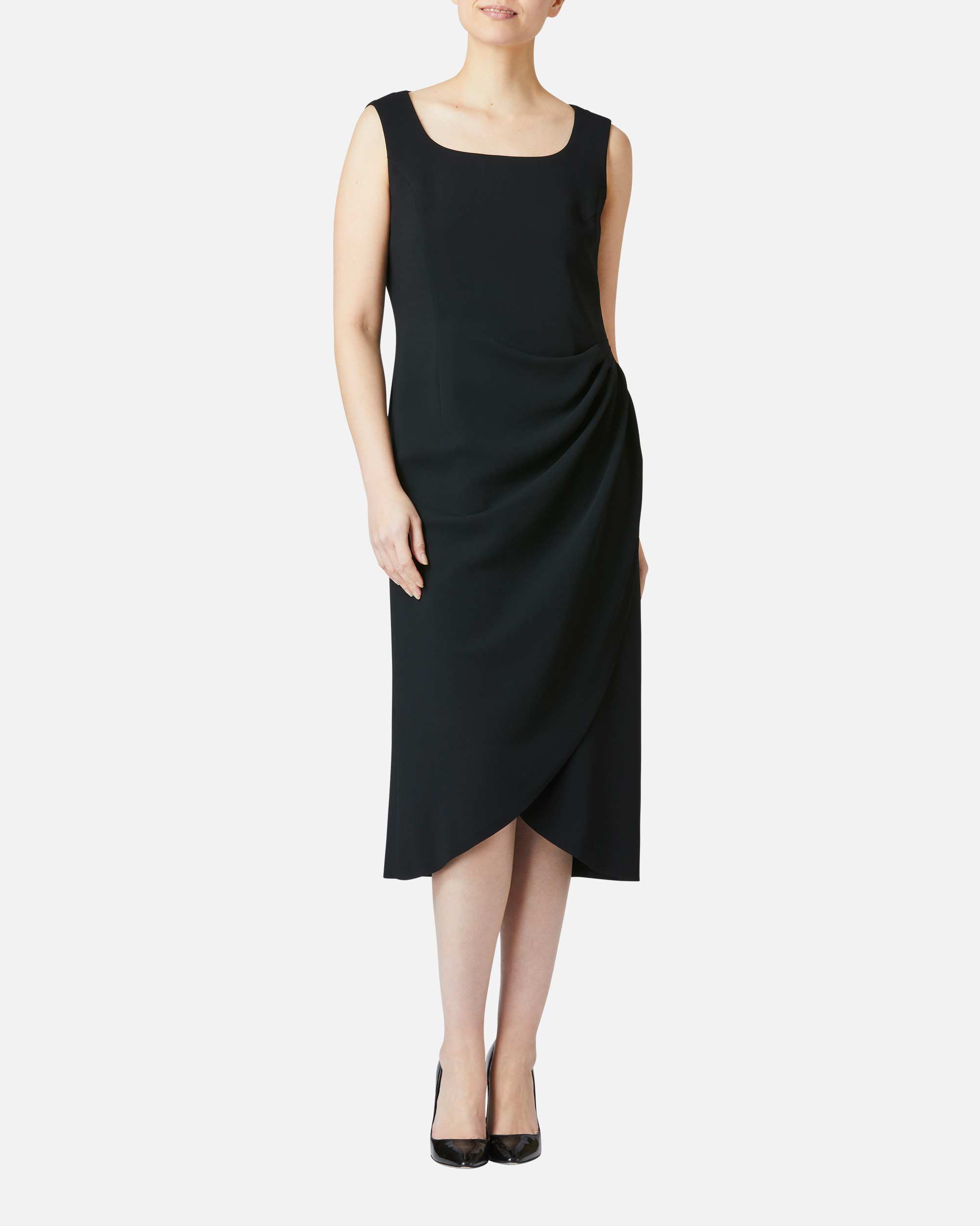 Crepe drape dress
