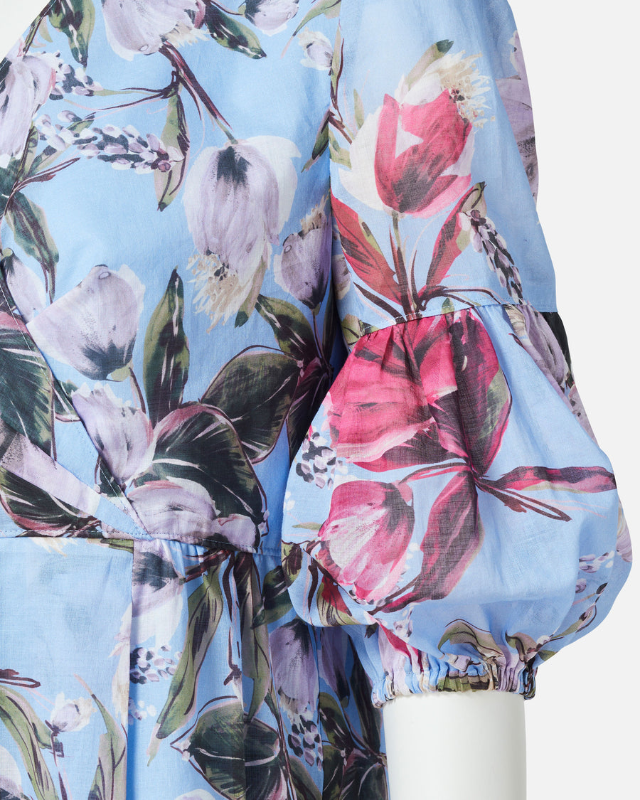 Cache-coeur style voile print dress