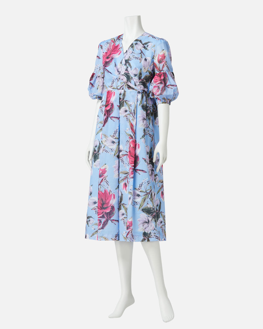 Cache-coeur style voile print dress