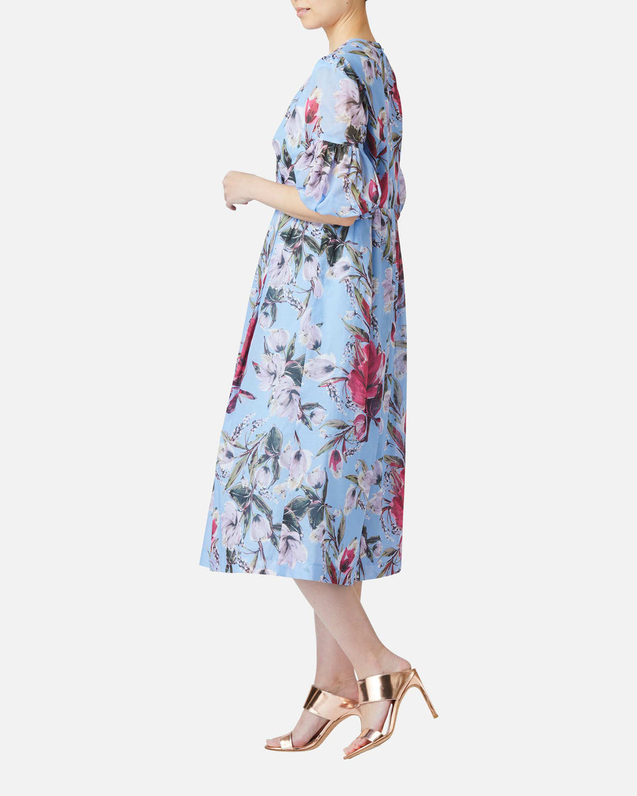 Cache-coeur style voile print dress