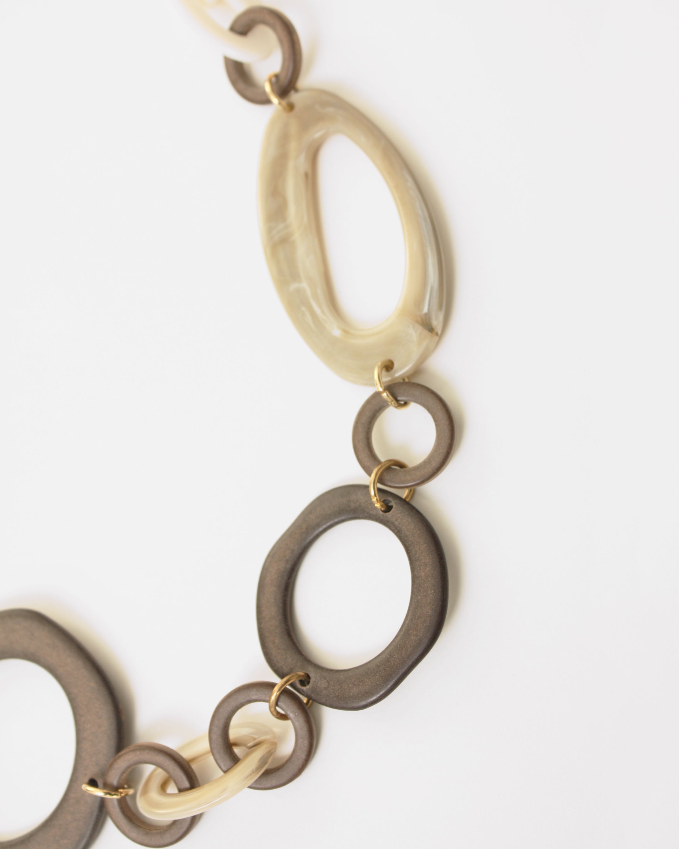 Wood x Marble Chain Necklace