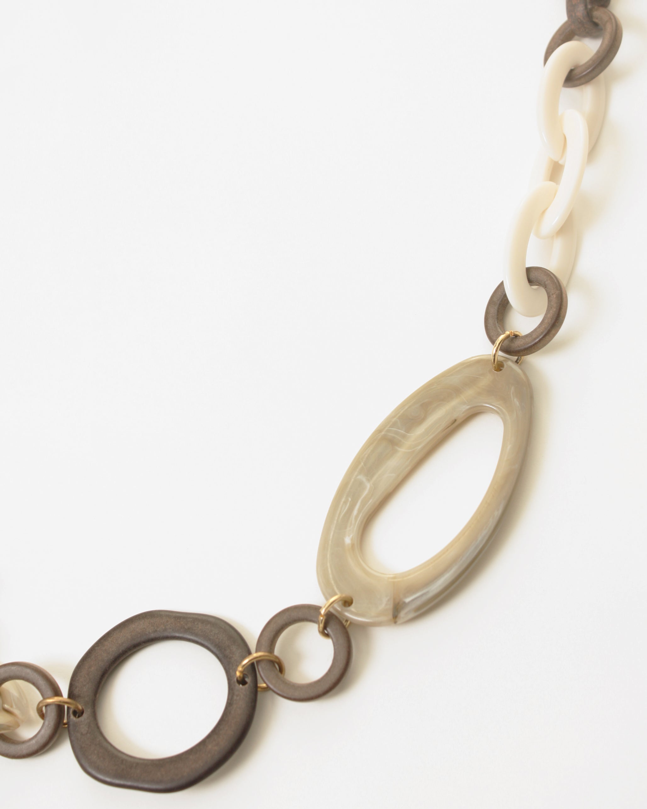 Wood x Marble Chain Necklace