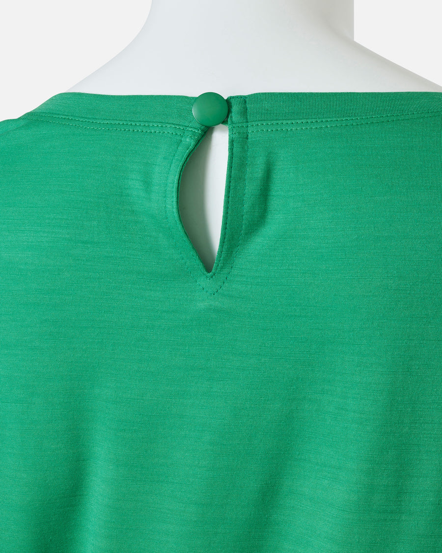 Wool jersey round neck blouse