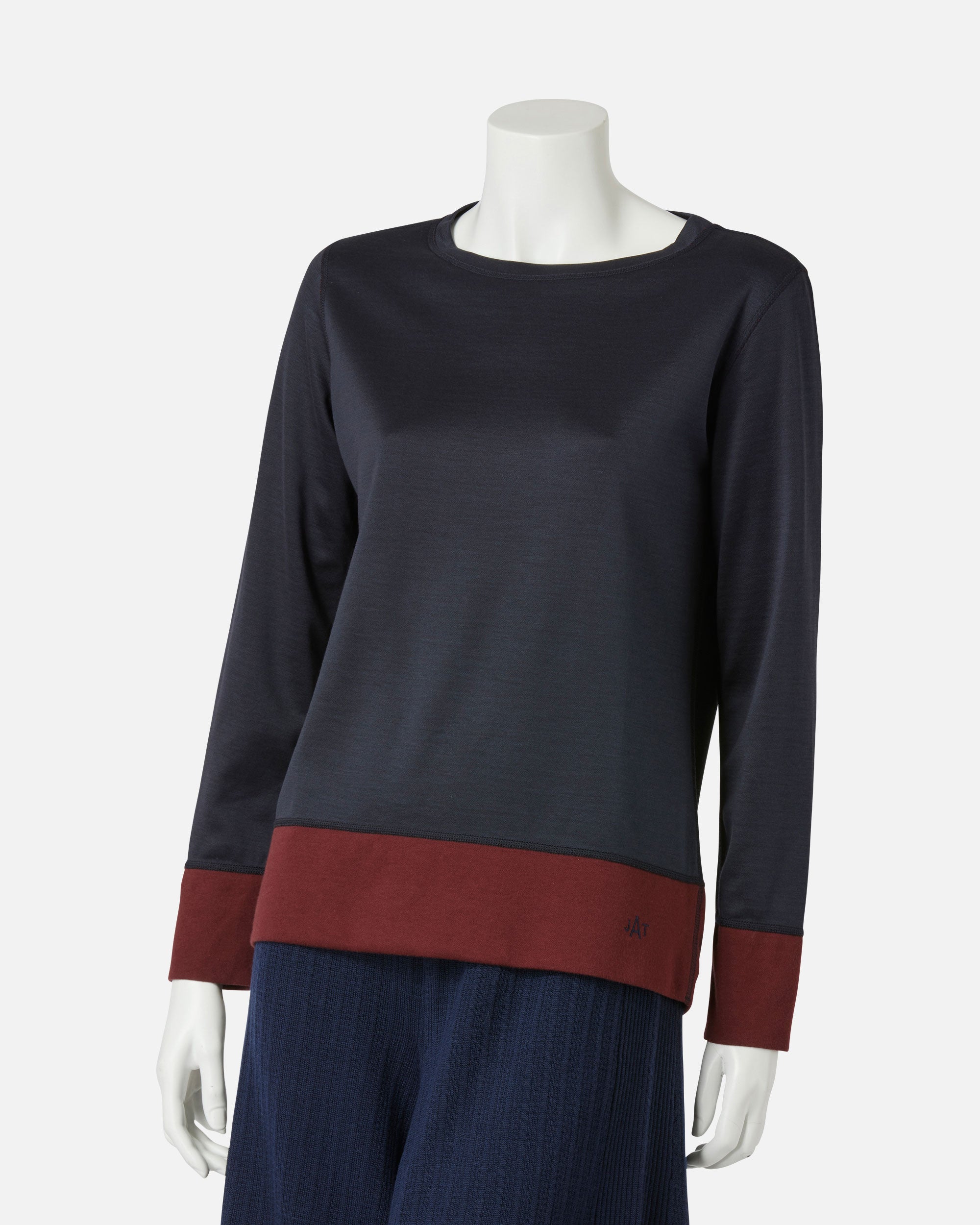 Reversible Silk Cotton Jersey Pullover