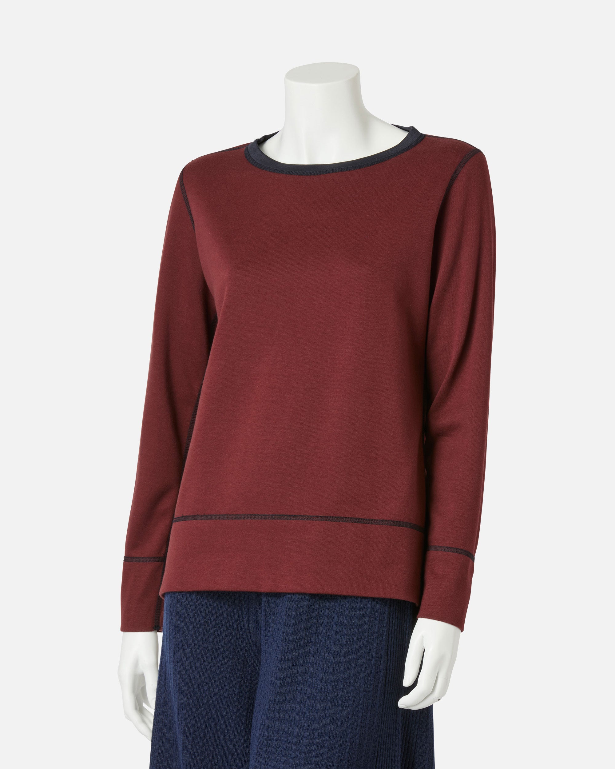 Reversible Silk Cotton Jersey Pullover