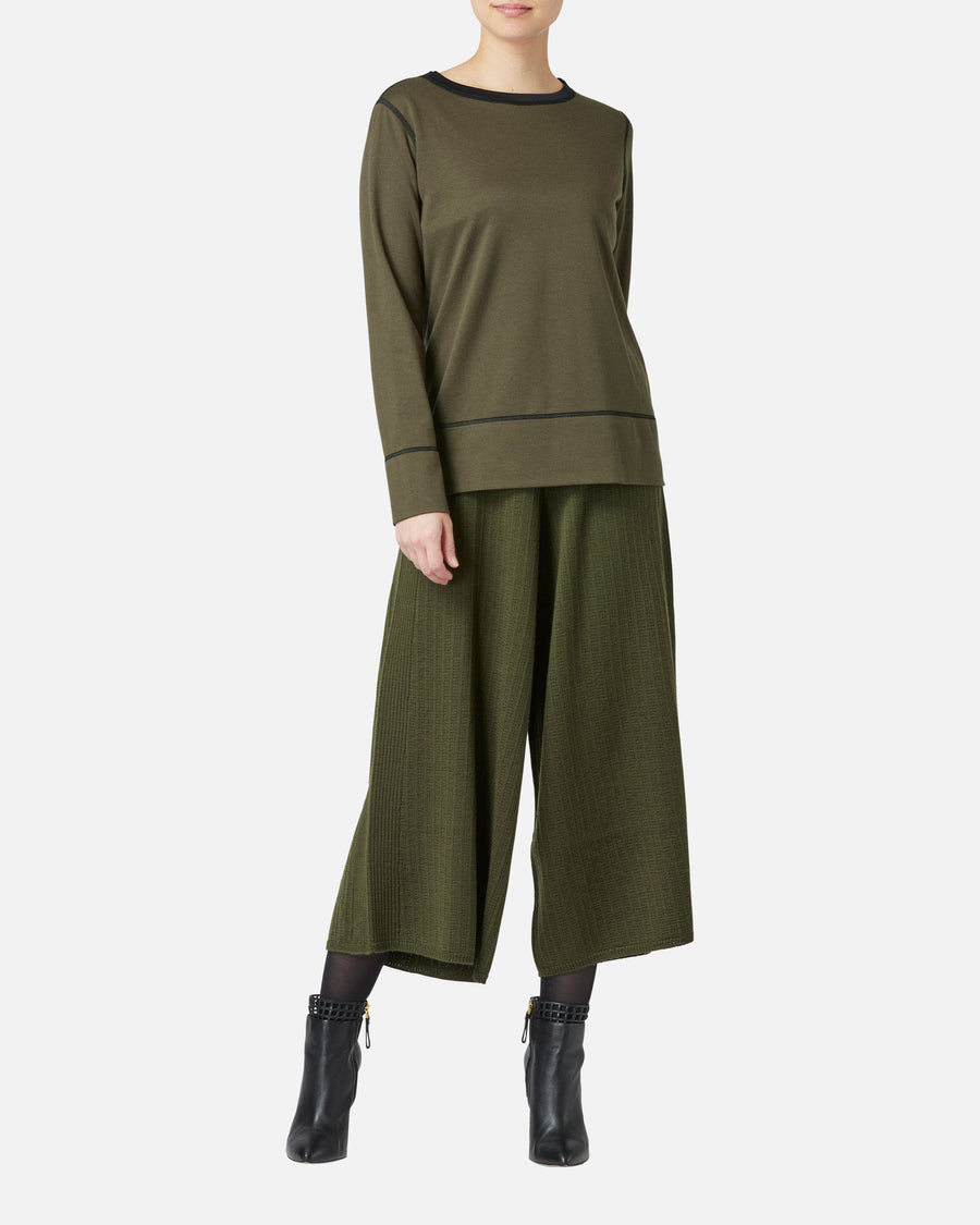 Reversible Silk Cotton Jersey Pullover