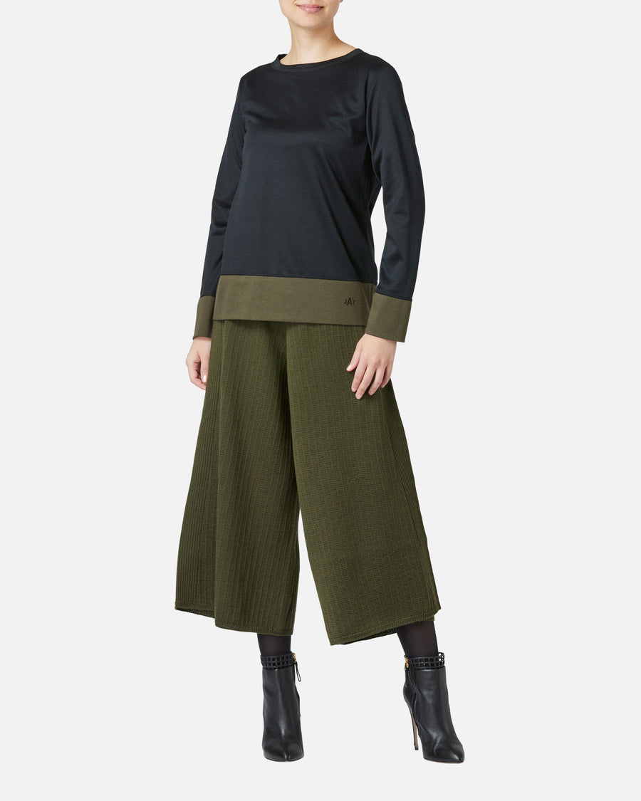 Reversible Silk Cotton Jersey Pullover